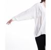 Picture of Chiffon blouse in off-white, black and cigar