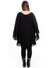 Picture of Long top with ruffles in black, red & cigar