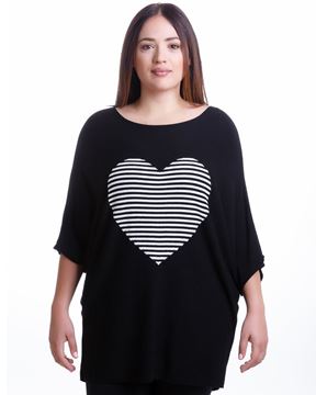 Picture of Knit top with striped heart