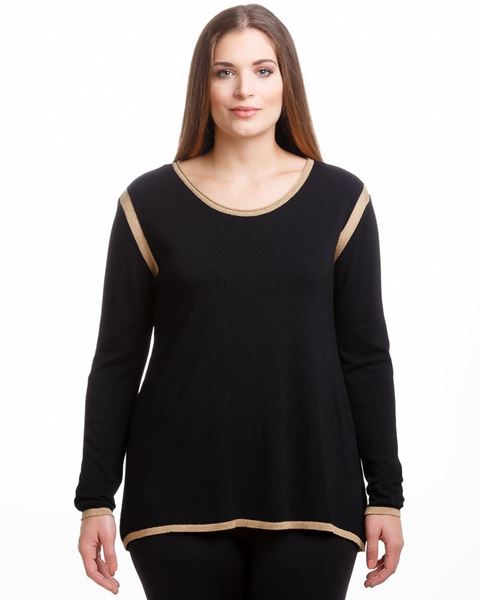 Picture of Fine-knit top with metallic trimming