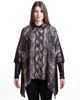 Image sur Snake-printed shirt with leather-like cuffs