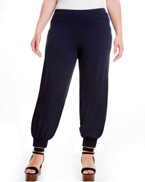 Image de Pantalon sarouel noir, bleu foncé, cigar