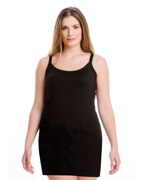 Picture of Long basic tanktop black, white, beige, dark blue