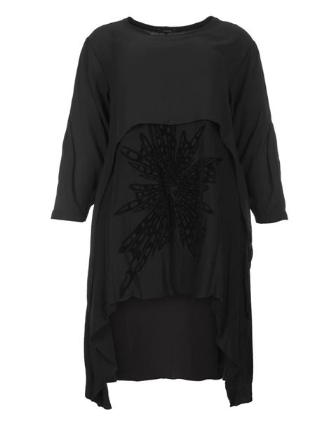 Bild von Midi-Kleid mit Flock-Print