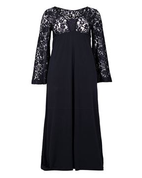 Picture of Floral lace jersey maxi dress