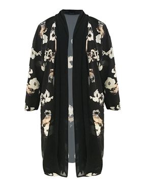 Bild von Webstoffjacke mit Floral-Print