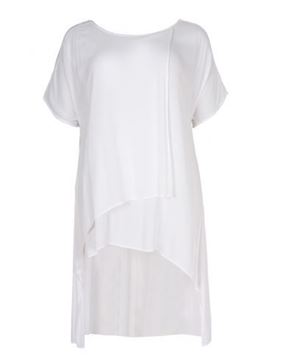 Picture of Asymmetric white layered top