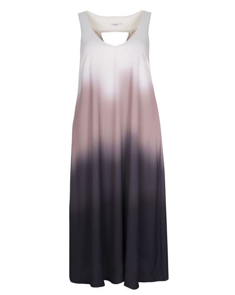 Image sur Robe maxi en crêpe à effet ombré