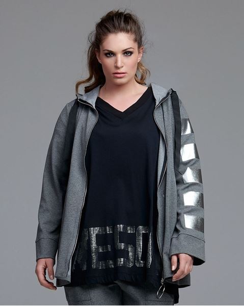 Bild von Sweatjacke Metallic-Streifen