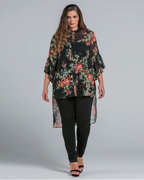 Image sur Blouse avec fleurs