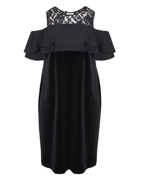 Image de robe en velours noire