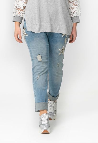 Bild von helle Jeans mit Perlen