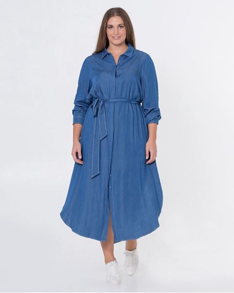 Bild von Hemdblusenkleid in Denim-Optik