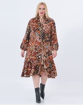 Picture of tassel tie print dress