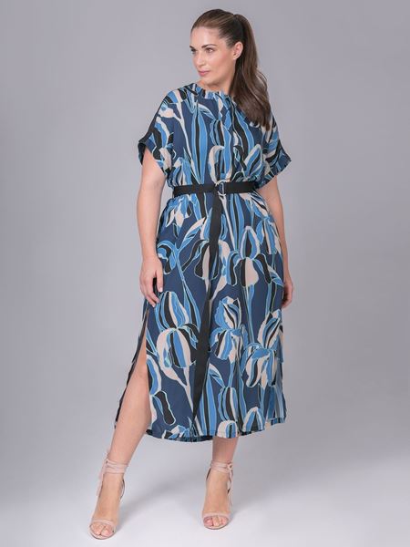 Bild von Bedrucktes blaues Kleid