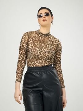 Image de Haut en mesh léopard