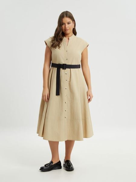 Image sur Robe trapèze beige ou khaki